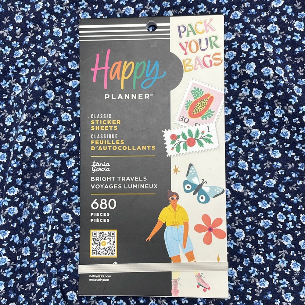 NWT The Happy Planner Bright Travels sticker sheets